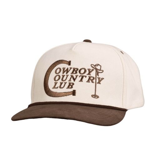 COWBOY COUNTRY CLUB HAT, Colour: CREAM/BROWN