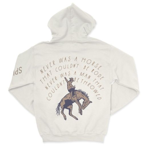 NEVER WAS A HORSE HOODIE, Size: Medium, Colour: VINTAGE WHITE