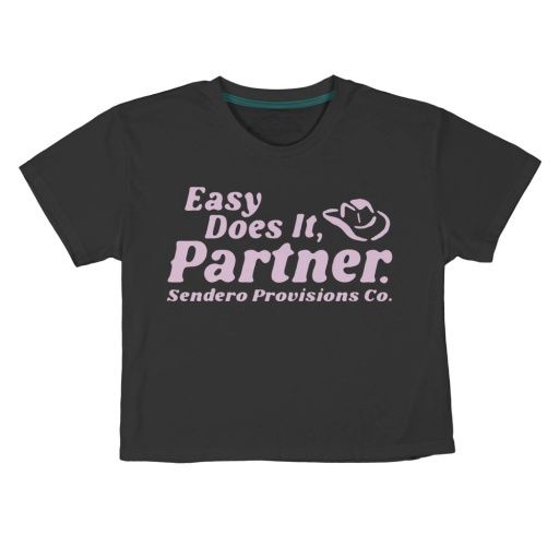 EASY DOES IT CROP TEE, Size: Small, Colour: VINTAGE BLACK