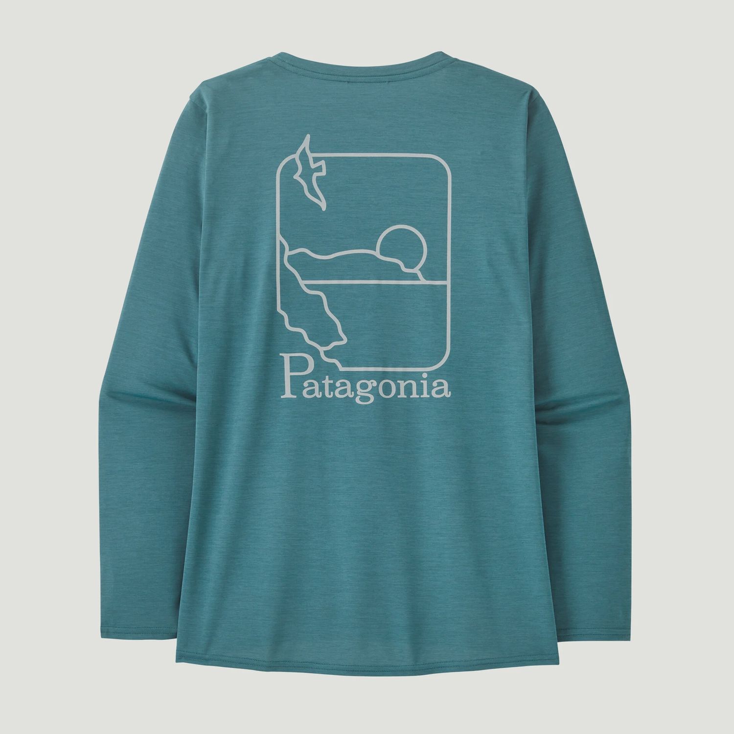 W&#39;s L/S cap cool daily graphic shirt - waters, Colour: SDWX, Size: S