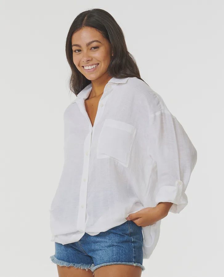 Premium surf holiday shirt, Color: White, Size: M