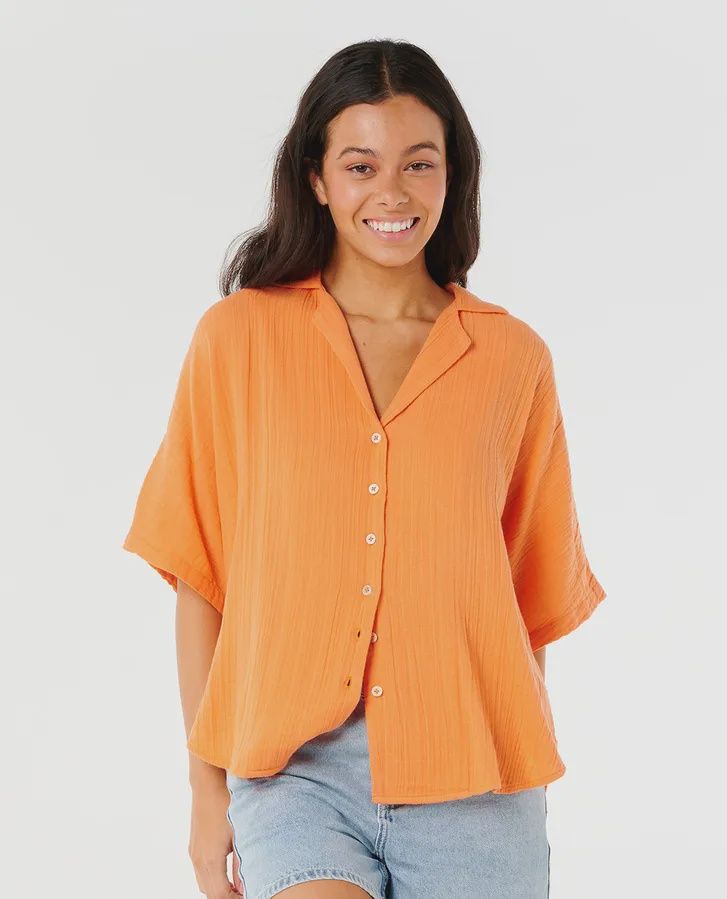 Premium surf s/s shirt, Colour: light orange, Size: S