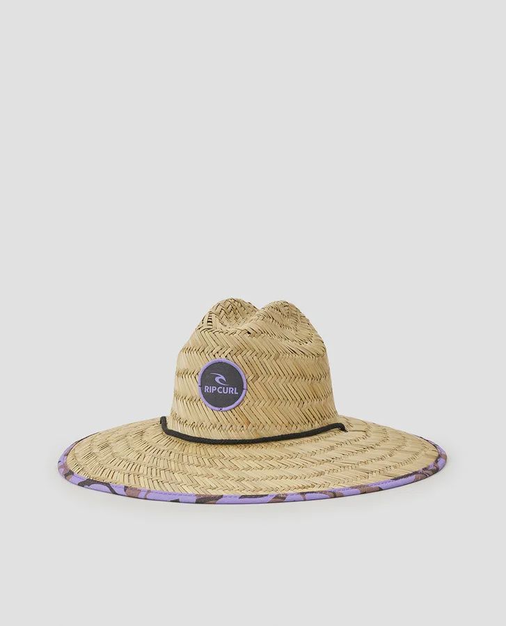 Mixed straw Sun Hat, Colour: Purple, Size: S