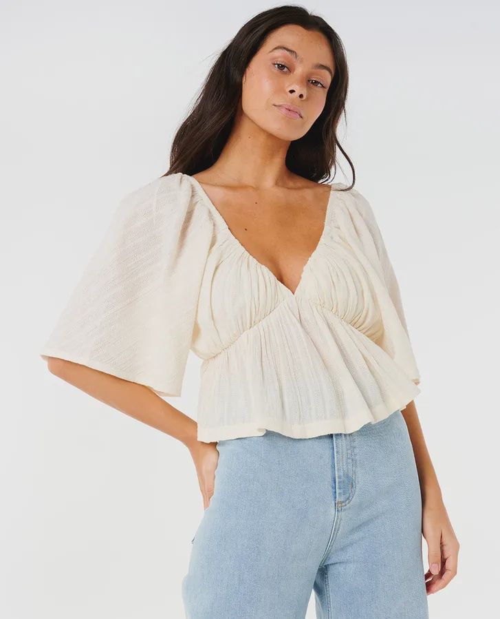 Neon Isles s/s summer top, Colour: bone, Size: S