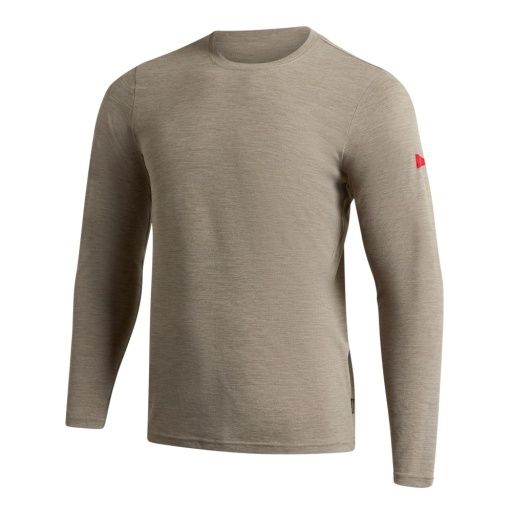 AIRTEX LONG SLEEVE SHIRT, Colour: HEATHER VINTAGE KHAKI, Size: M