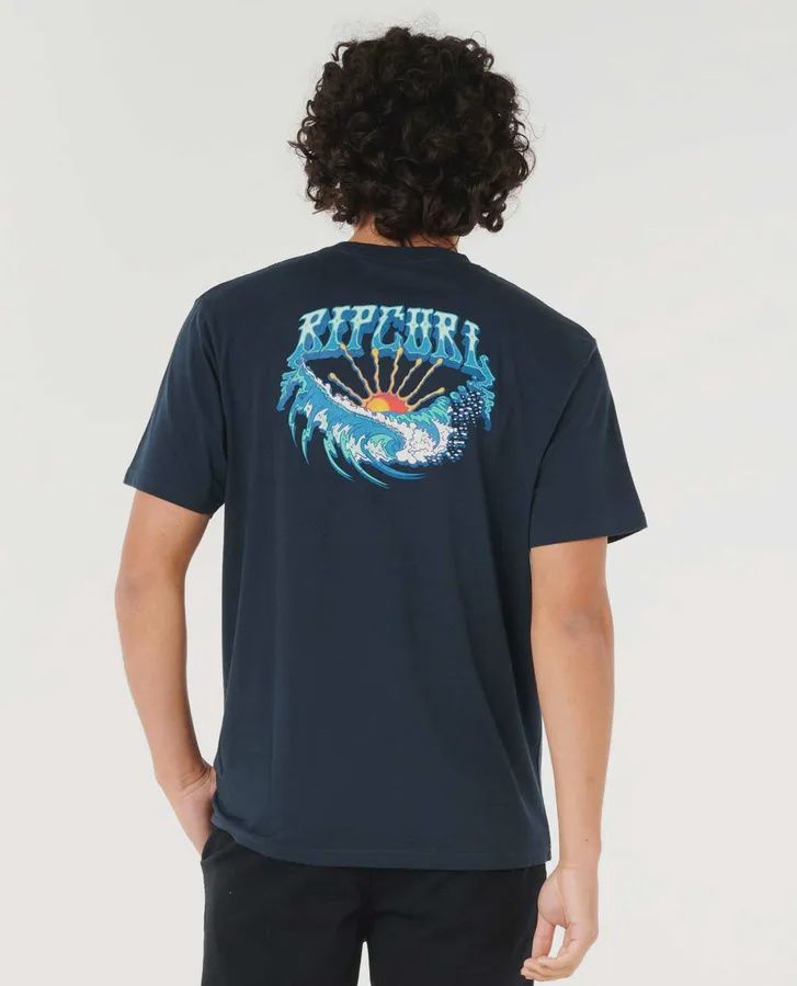 Hazed &amp; tubed tee, Colour: Dark Navy, Size: M