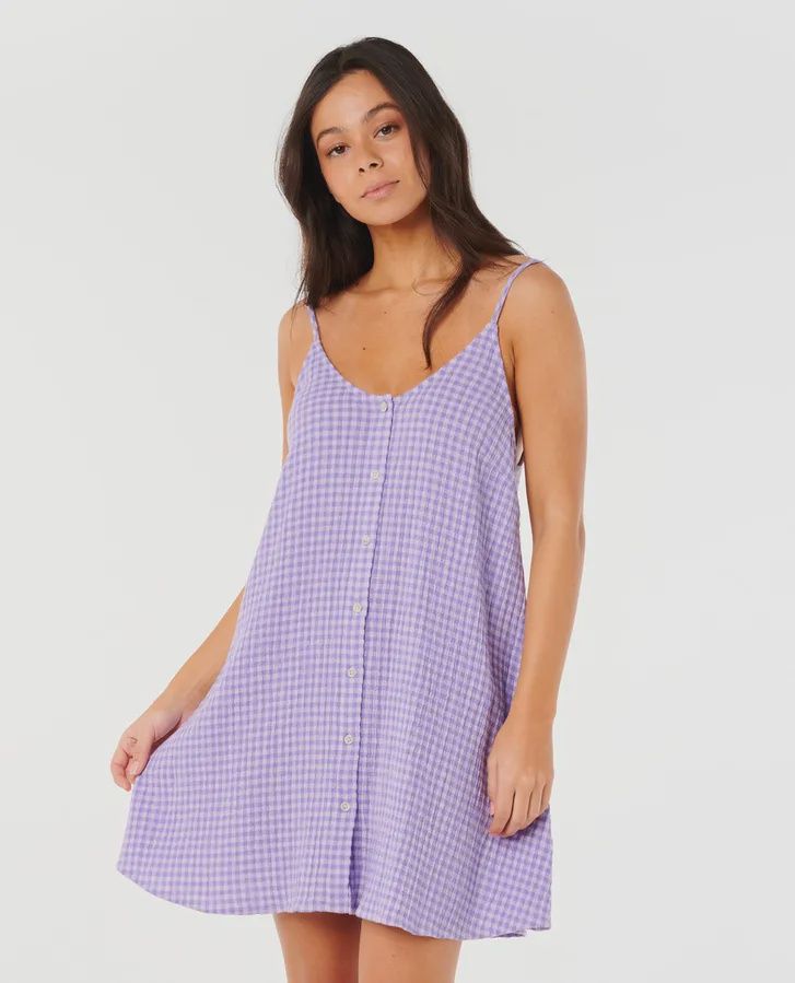 Premium Surf check cover up, Colour: purple, Size: XS