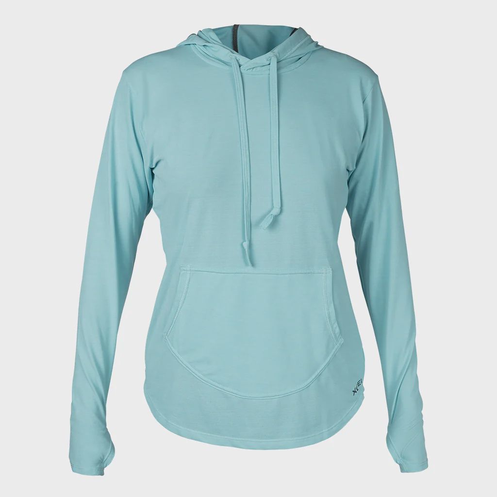 Women&#39;s Heather VentX l/s pullover hoodie, Colour: glacier blue, Size: S