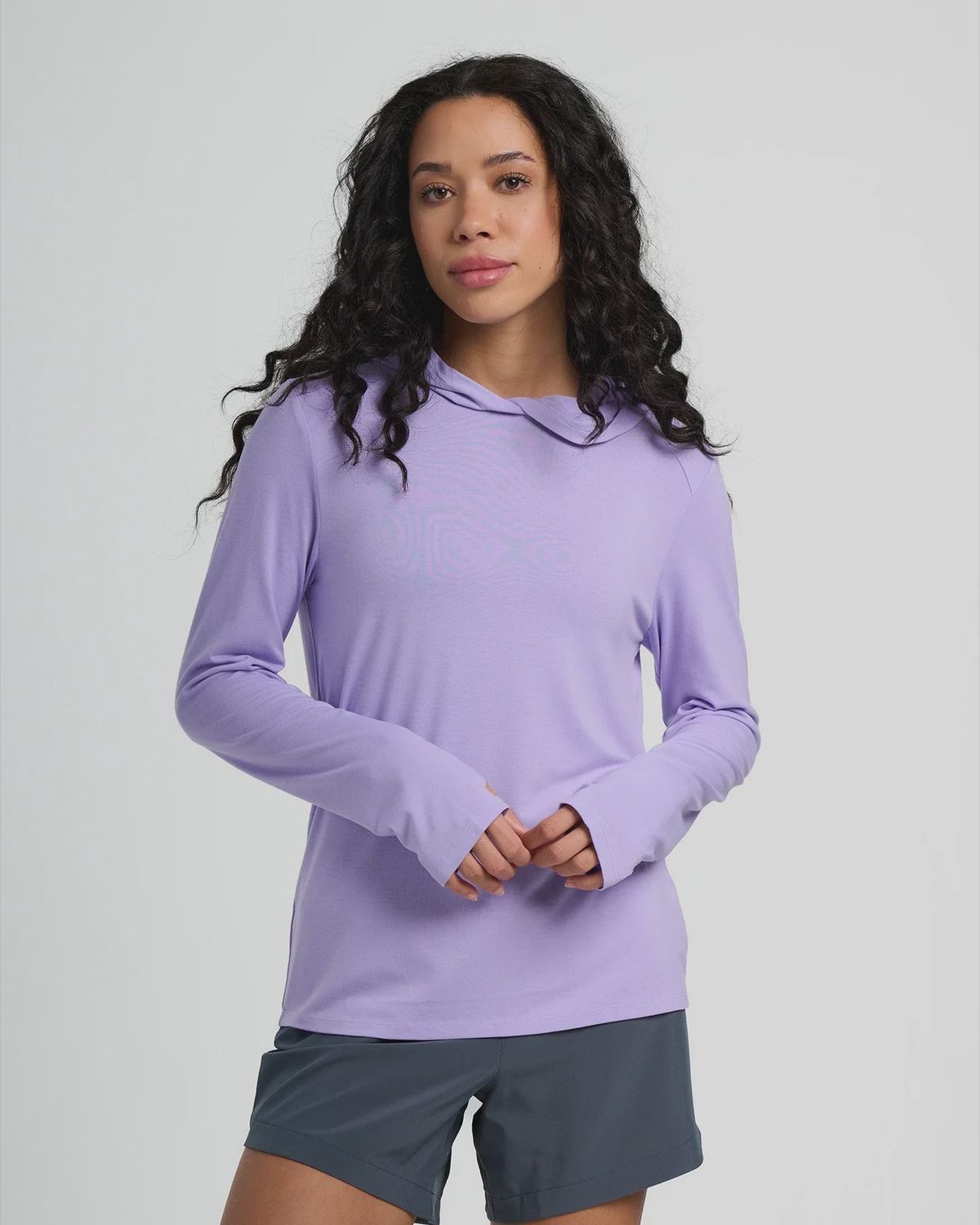 Women&#39;s  bamboo shade hoodie II, Colour: bright lavender, Size: S