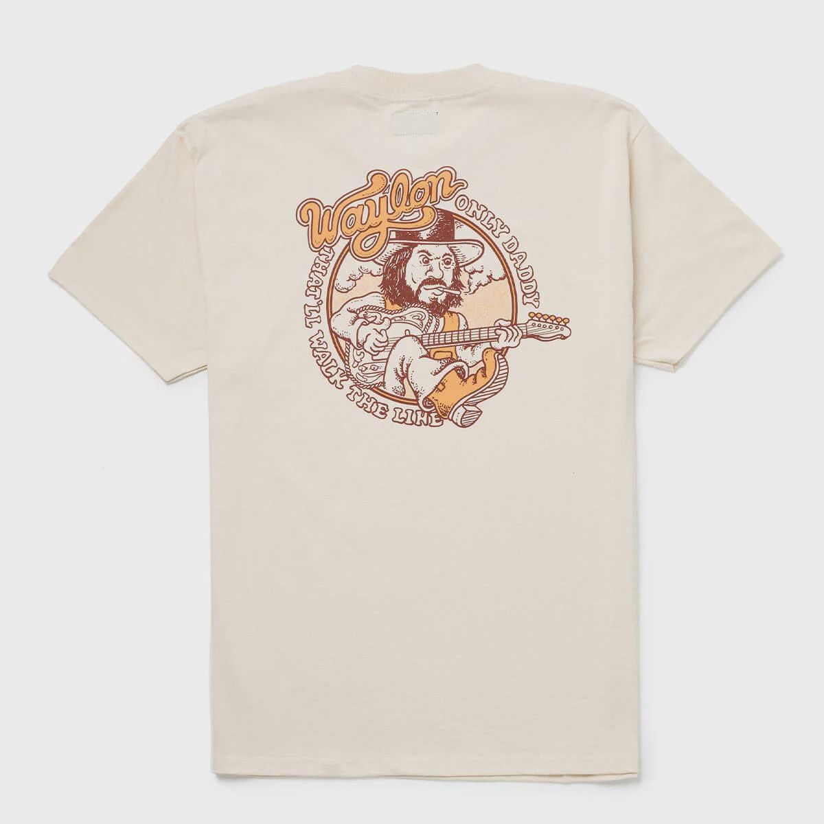 Waylon Jennings Walk the Line Tee, Colour: vintage white, Size: M