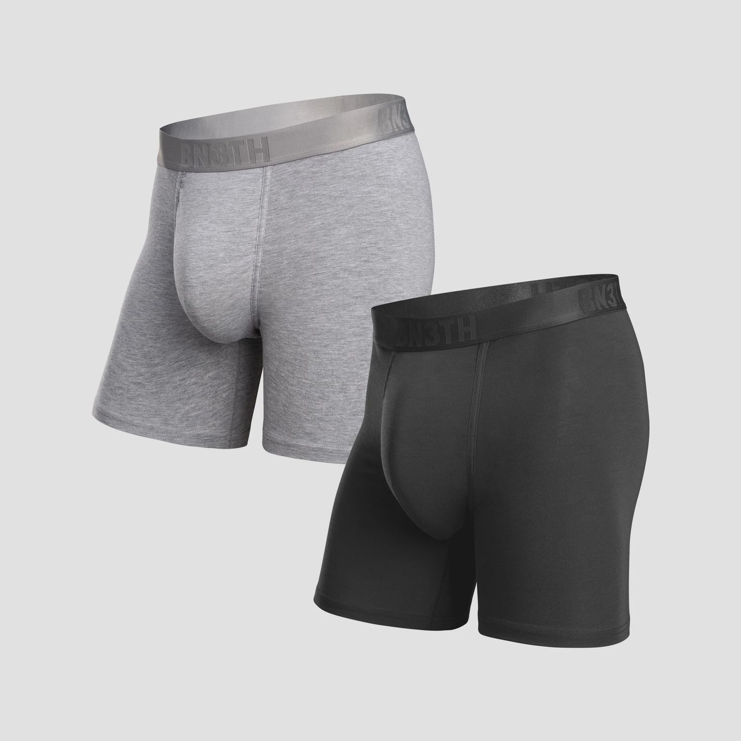 Essentials boxer brief 2pk, Colour: black/heather grey, Size: S