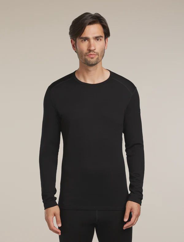 Men Merino 260 Tech LS Crewe, Colour: Black, Size: M