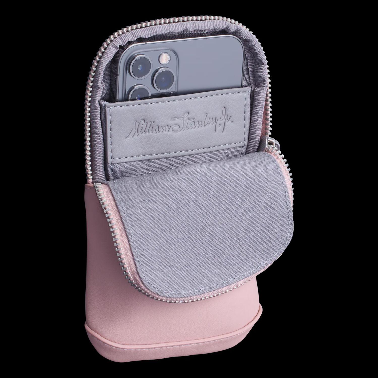cross bottle midi valuables case, Colour: rose quartz
