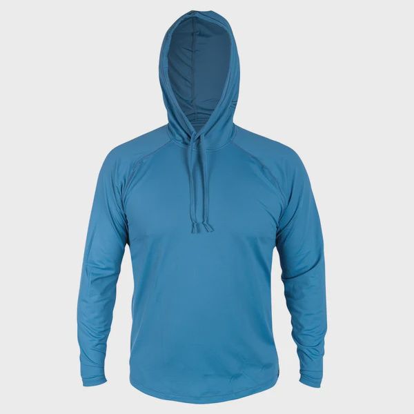 Mens Heathered VentX hooded p/o, Color: cascade blue, Size: M