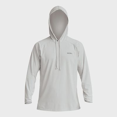 Mens Heathered VentX hooded p/o