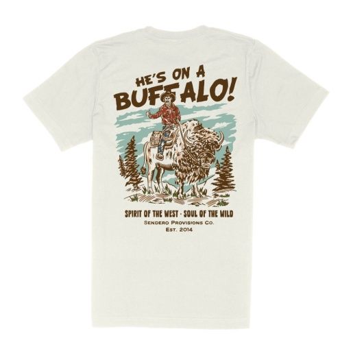 BUFFALO T-SHIRT, Colour: VINTAGE WHITE, Size: Medium