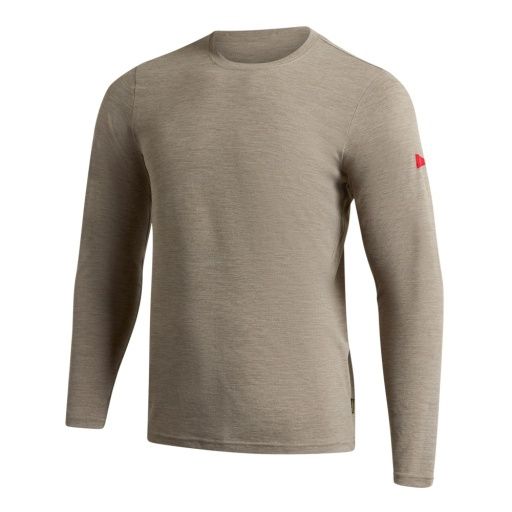AIRTEX LONG SLEEVE SHIRT, Colour: HEATHER VINTAGE KHAKI, Size: M
