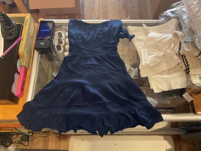 viscose linen mini dress