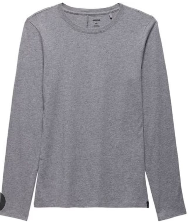 Everyday Long Sleeve Tee, Colour: Medium Heather, Size: S