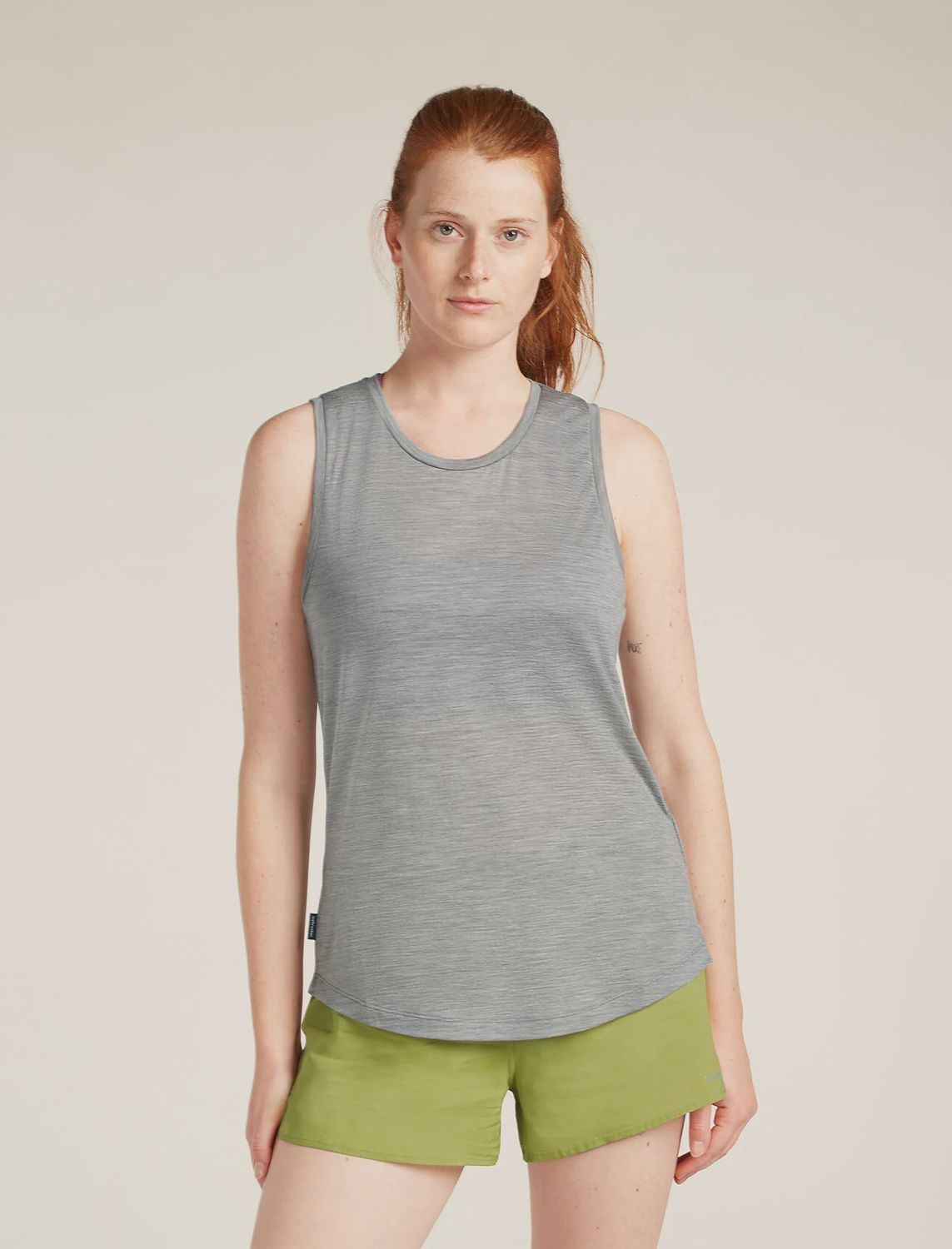women merino 125 cool-lite sphere tank, Colour: metro heather, Size: S