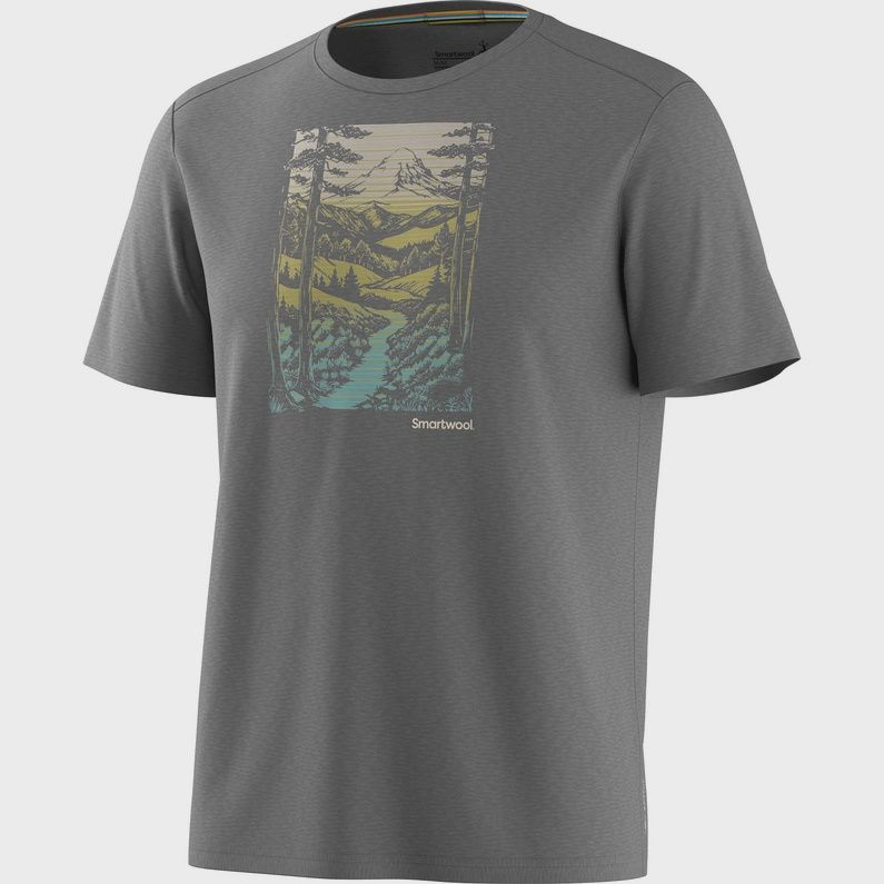 Men winding trail active short sleeve, Colour: light gray heather, Size: M