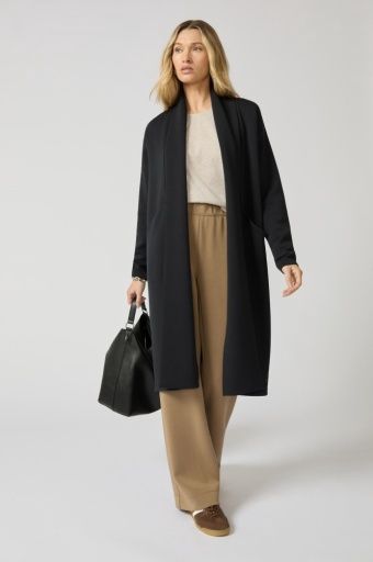 DREAMWEAVE LONG CARDIGAN, Colour: BLACK, Size: M/L