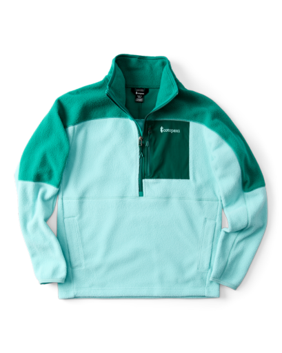 W Abrazo Fleece Half-Zip Jacket, Colour: MALACHITE AND TIDE POOL, Size: XXS