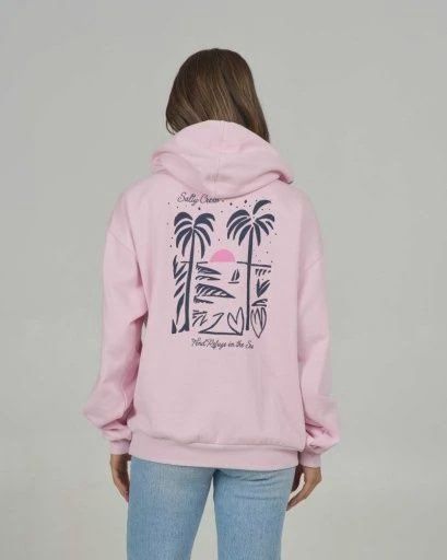 Geo Palm Hoody, Colour: Pink Skies, Size: s