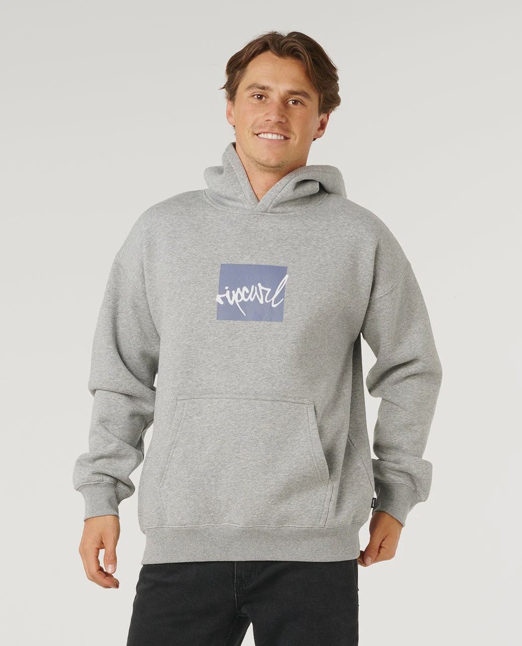 Rip script icon hood, Colour: grey marle, Size: M