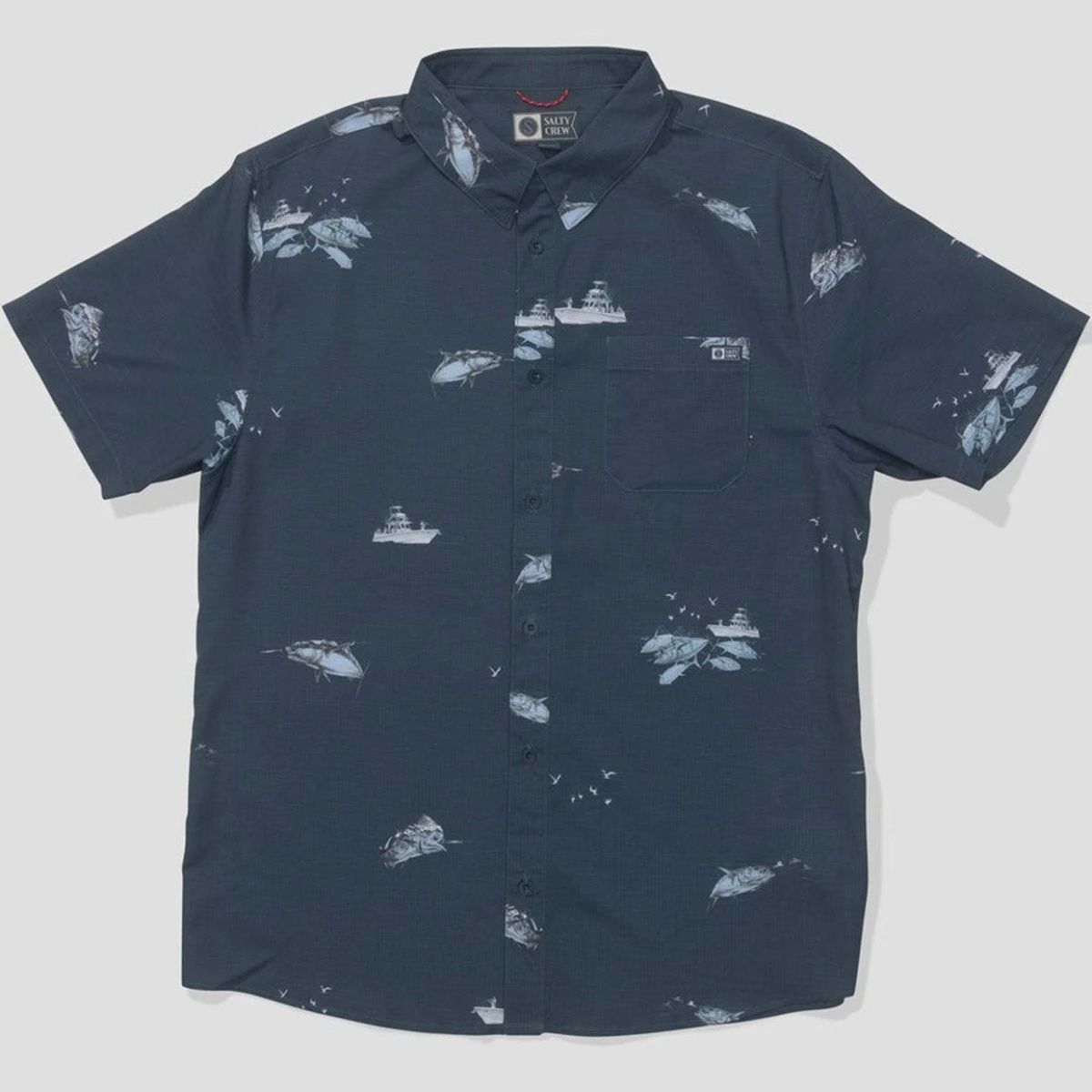 Breezer Perf Button Up, Colour: Midnight6 Navy, Size: m