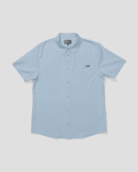 Drifter Uv Button Up, Colour: Clear Sky, Size: M
