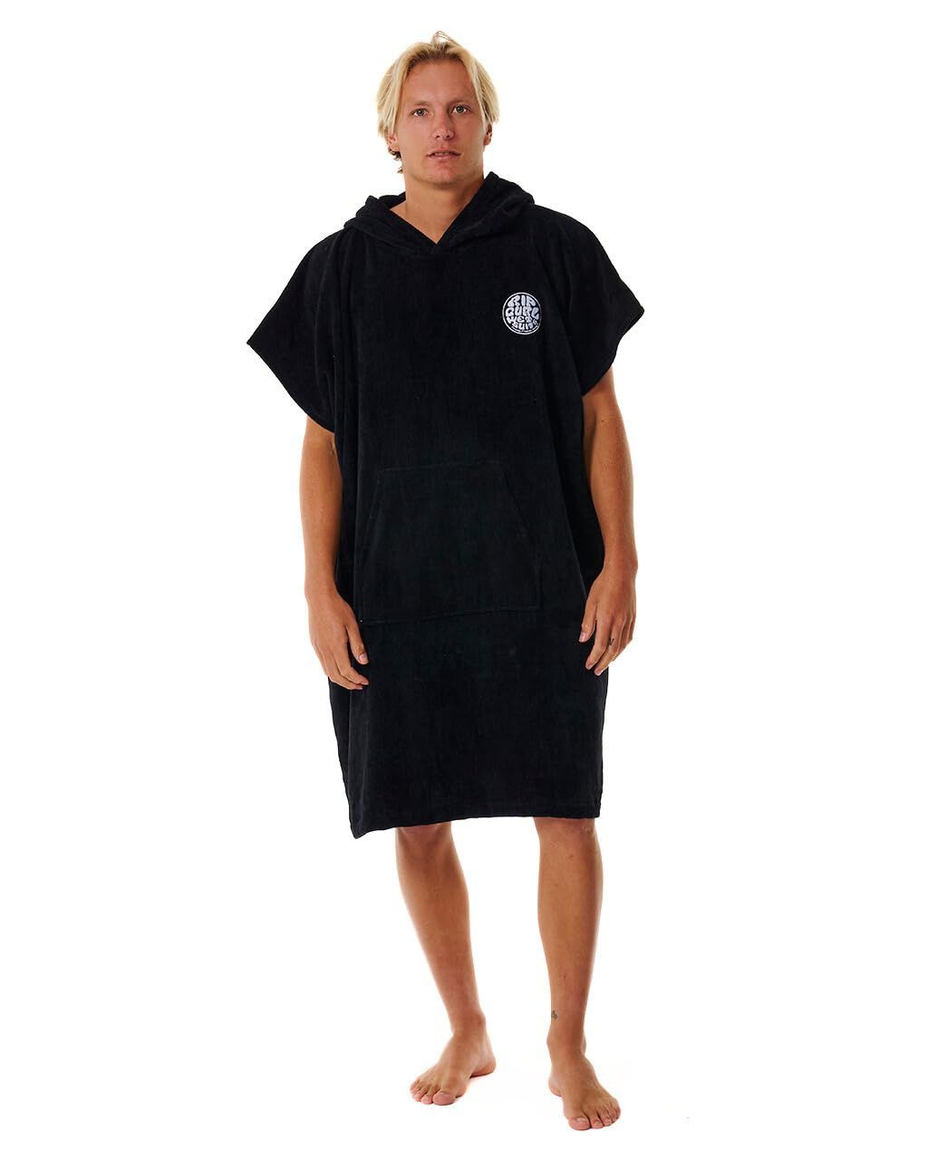 logo hooded towel, Colour: black