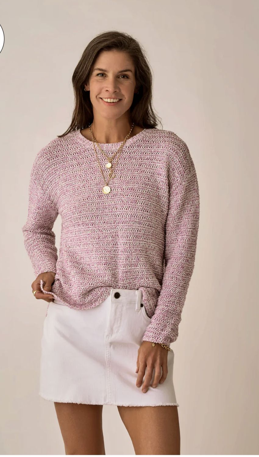 Clarissa Marled Sweater, Colour: Light Violet, Size: S