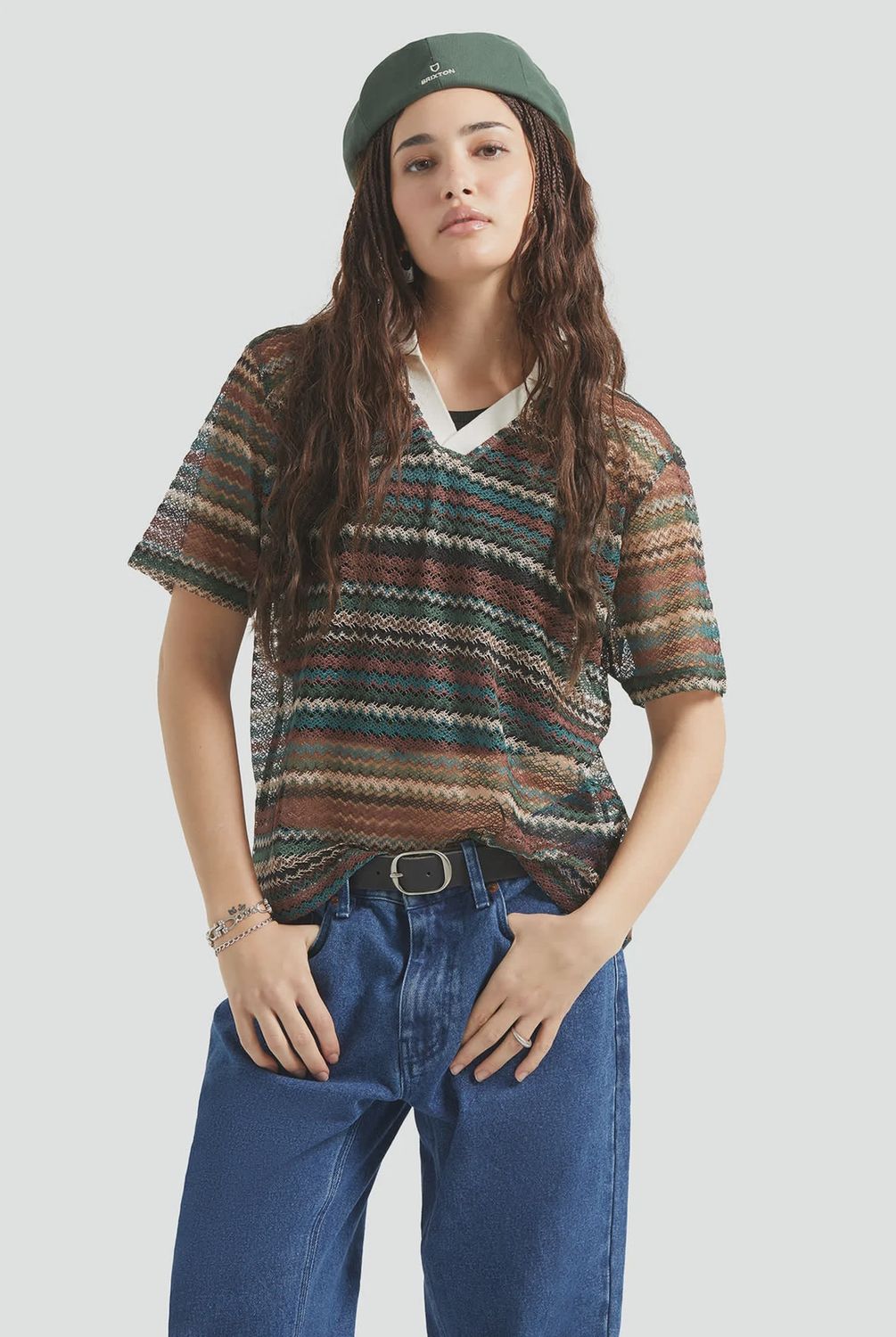 Varsity Tee, Colour: Multi Retro Stripe, Size: s