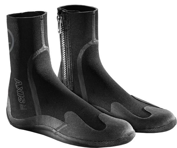 Axis youth round toe zipper boot 5mm, Colour: black, Size: 1