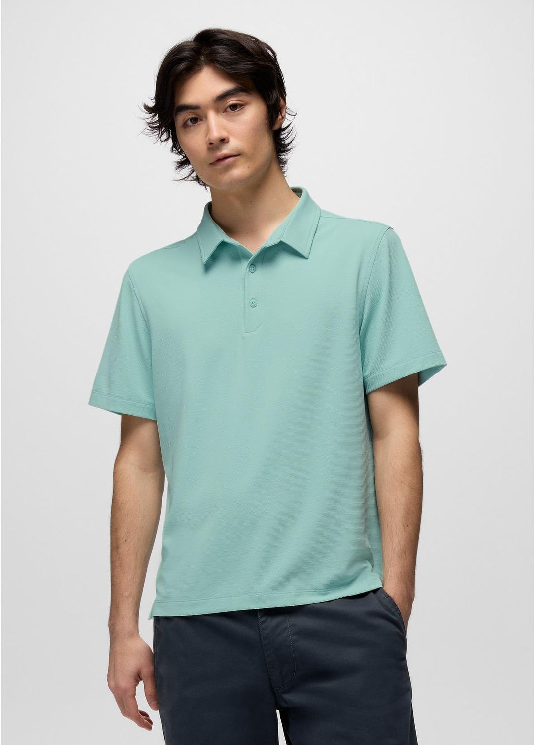 Prana SS polo, Colour: Sea Glass, Size: m