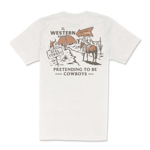 WESTERN SHOW T-SHIRT, Colour: VINTAGE WHITE, Size: X-Small