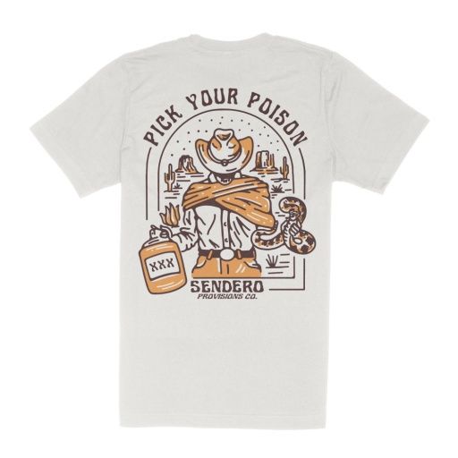 PICK YOUR POISON T-SHIRT, Colour: VINTAGE WHITE, Size: X-Small