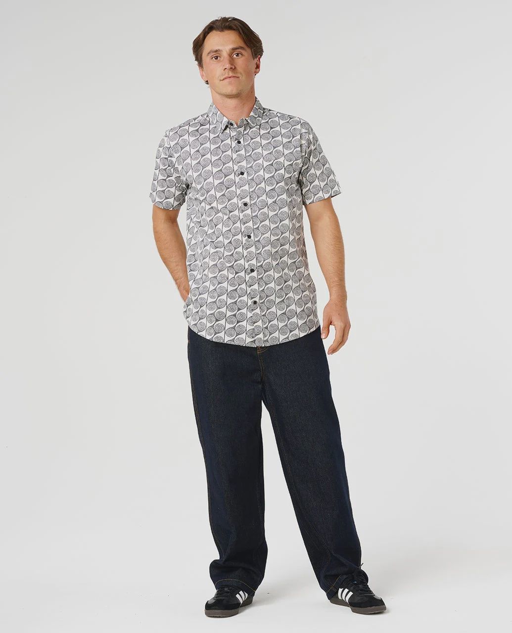 AOTS yardy s/s shirt, Colour: washed black, Size: M