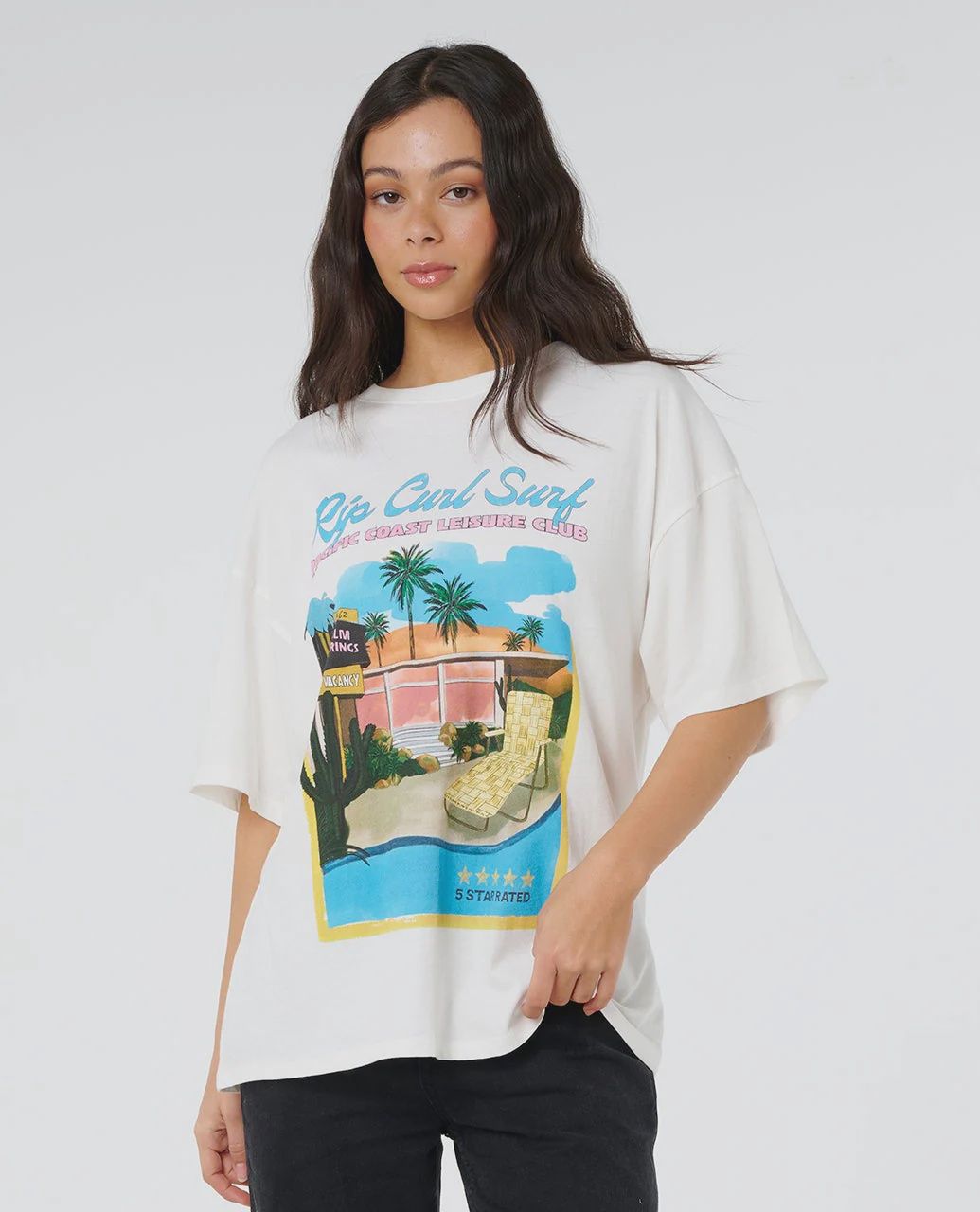 5 star heritage tee, Colour: bone, Size: S