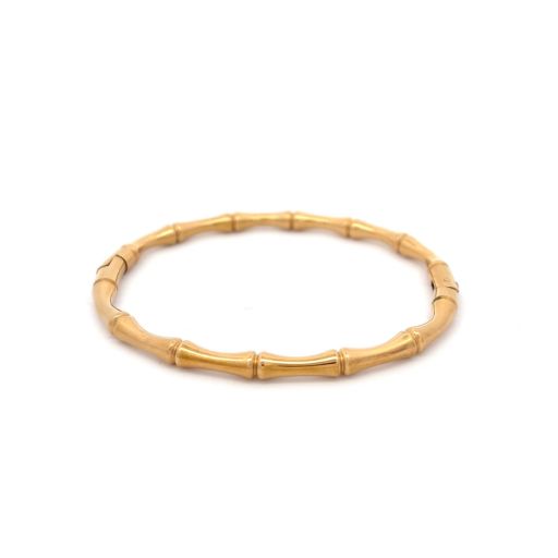 BAMBOO HAMMERED BANGLE, Colour: gold