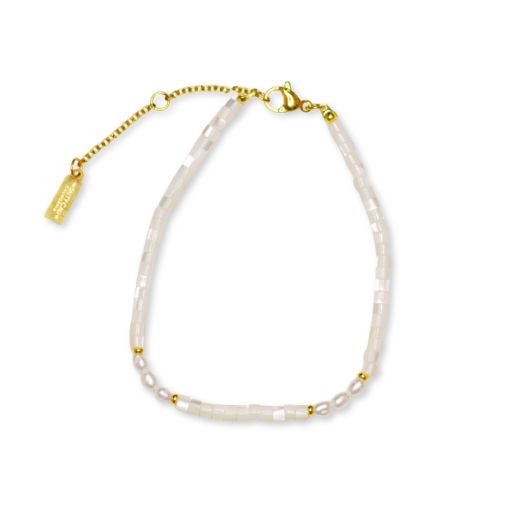 TIDAL PEARL BRACELET, Colour: gold