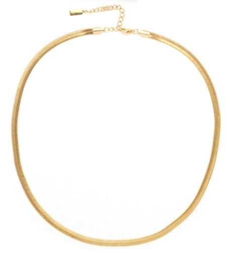 HERRINGBONE NECKLACE ~ SALTY BABES, Colour: gold