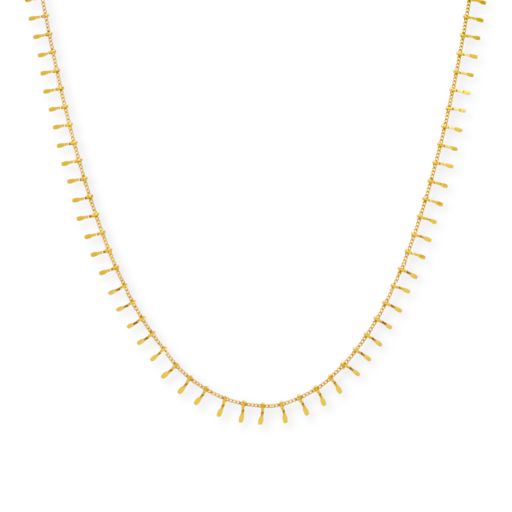 GOLDEN FRINGE NECKLACE, Colour: gold