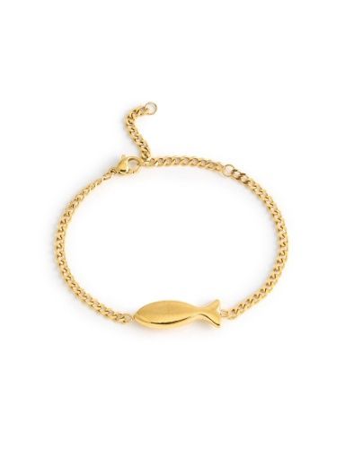 GOLDEN FISH BRACELET, Colour: gold