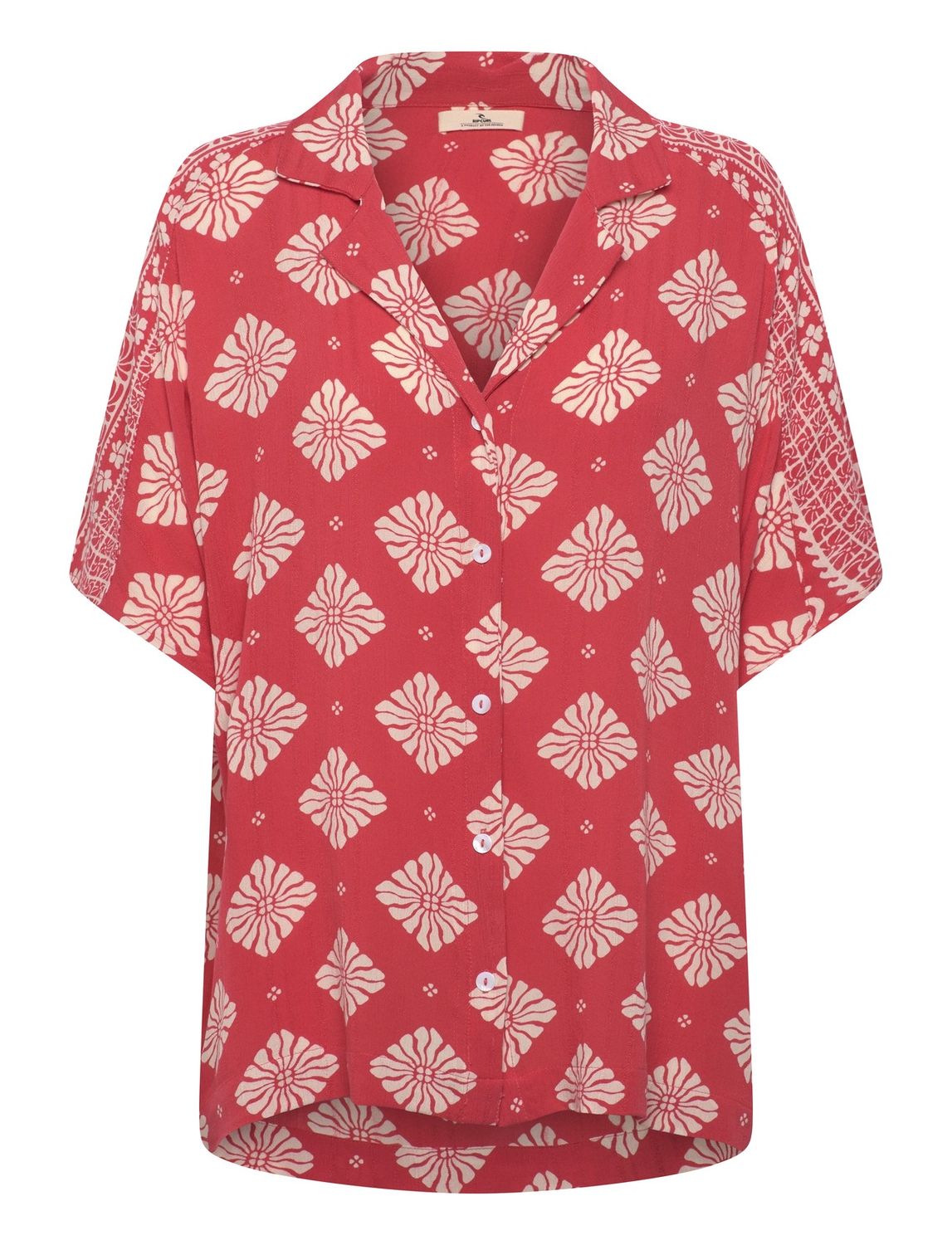 Ventura Viscose S/S Shirt, Colour: Red, Size: S