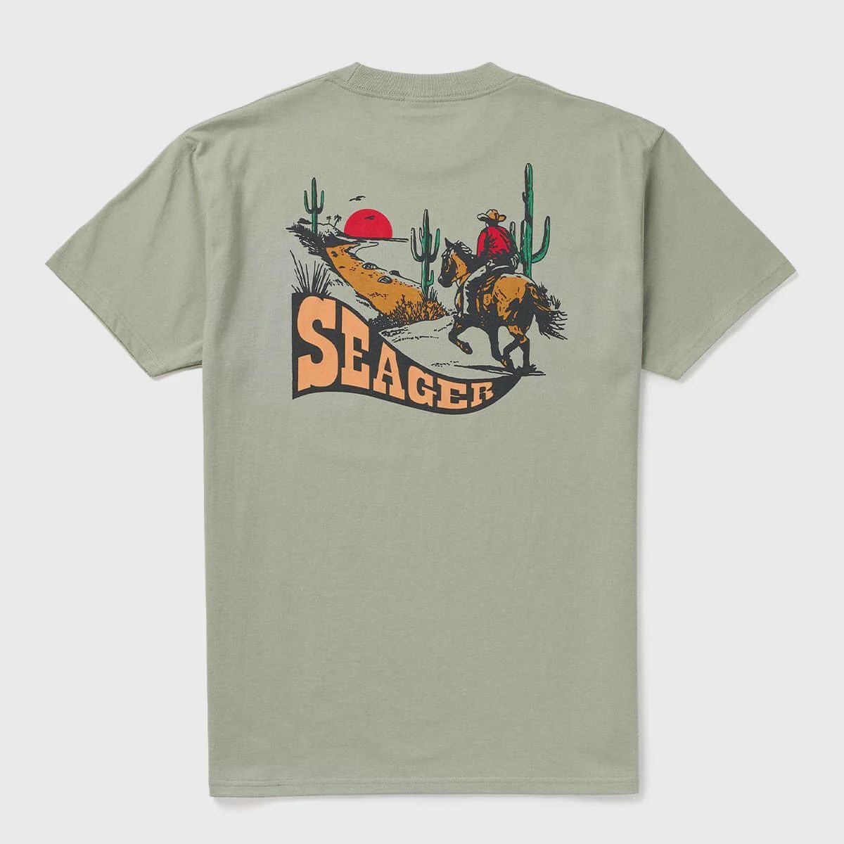 Long Ride Tee, Colour: desert green, Size: M