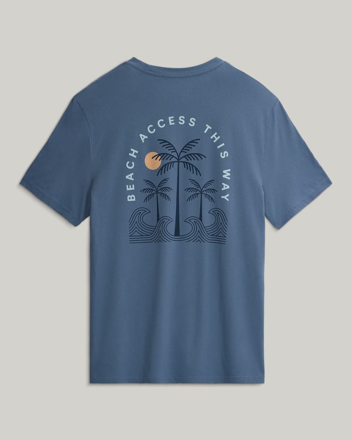 Beach Access Tee, Colour: Pacific Blue, Size: M