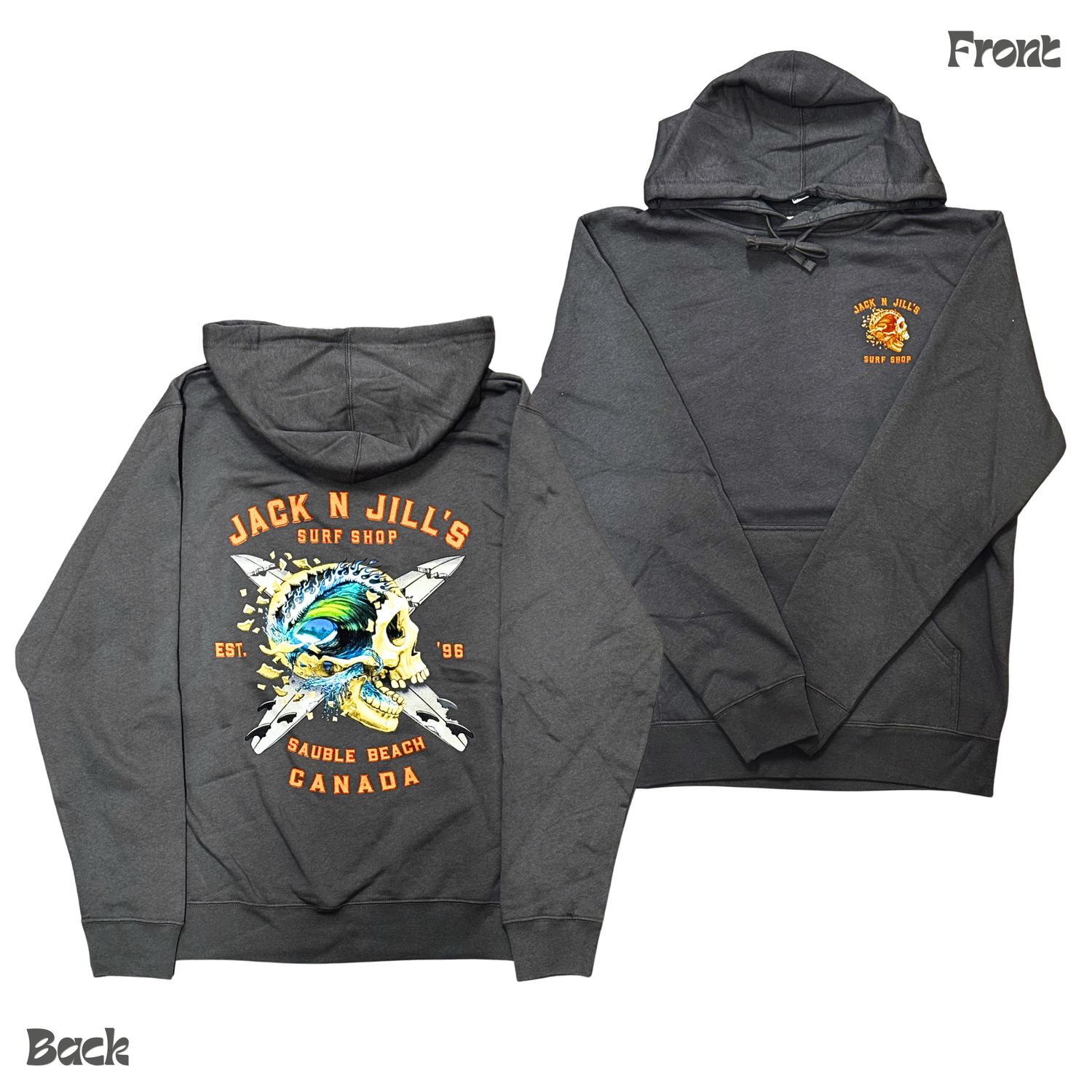 JNJ bone breaker barrel hoody, Colour: charcoal, Size: S