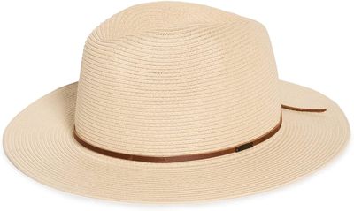 Wesley Straw Packable Fedora
